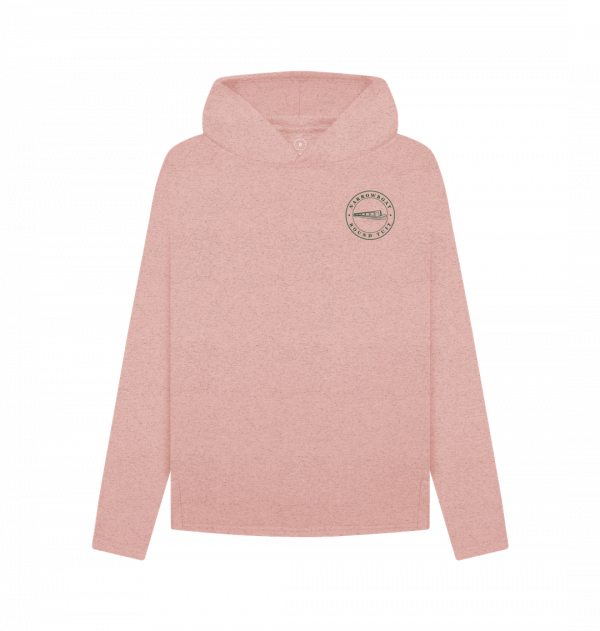 An image of a sunset pink hoodie