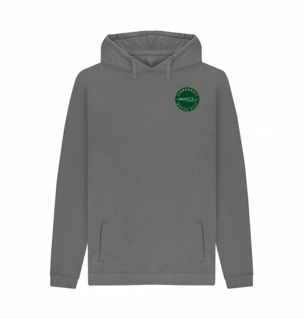 An image of a slate grey hoodie
