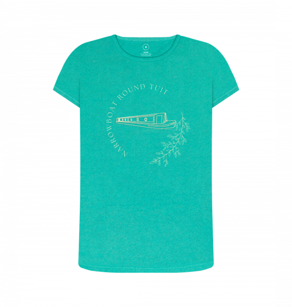 An image of a seagrass green coloured t-shirt