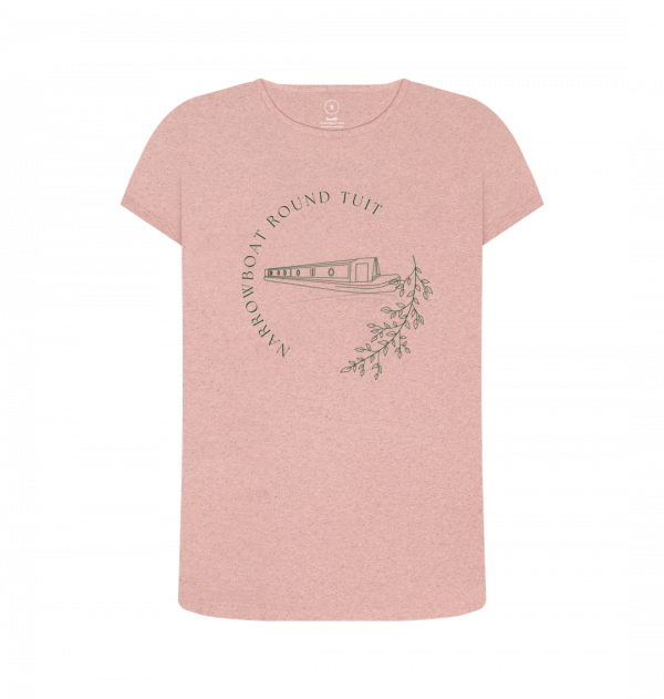 An image of a sunset pink coloured t-shirt