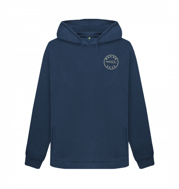 An image of a navy coloured hoodie