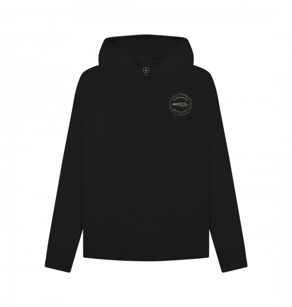 An image of a black hoodie