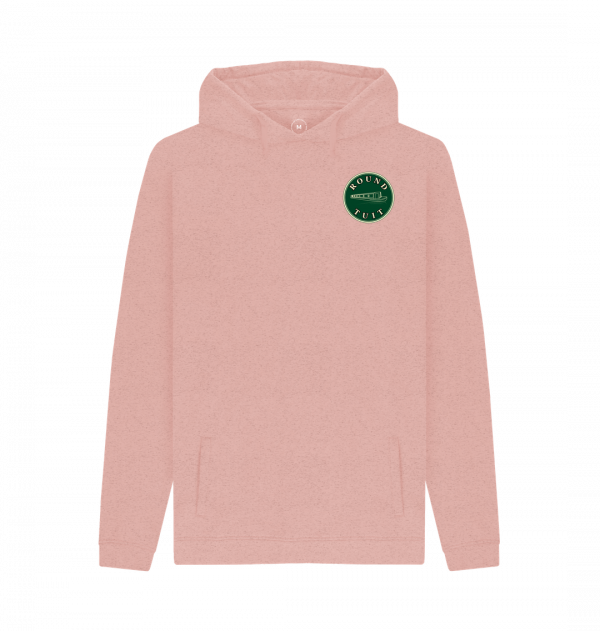 An image of a sunset pink hoodie