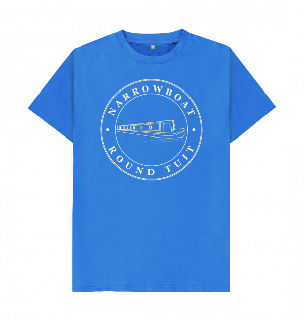 An image of a bright blue t-shirt