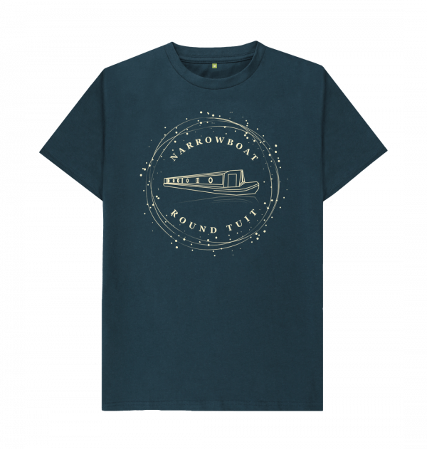 An image of a denim blue t-shirt