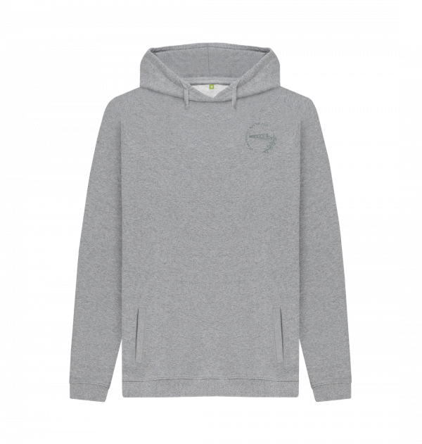 An image of a light heather coloured hoodie