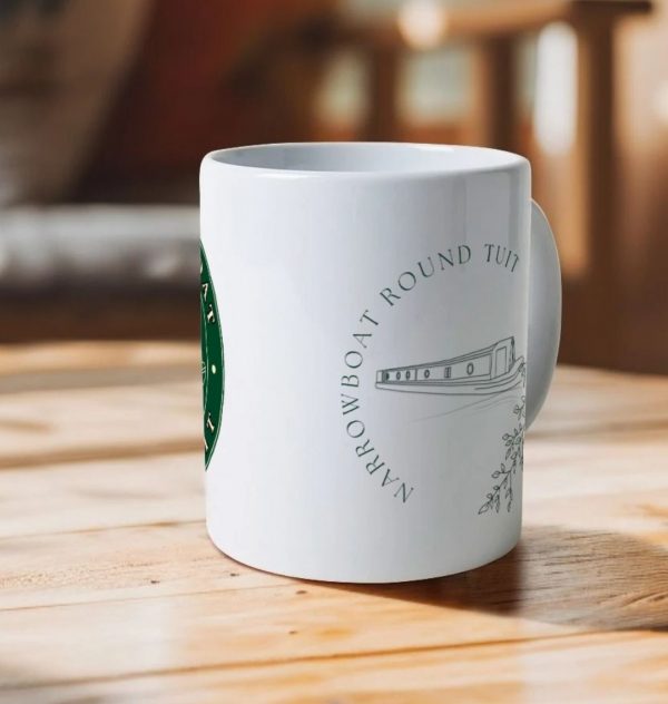 A photo of a white ceramic mug