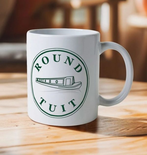 A photo of a white ceramic mug