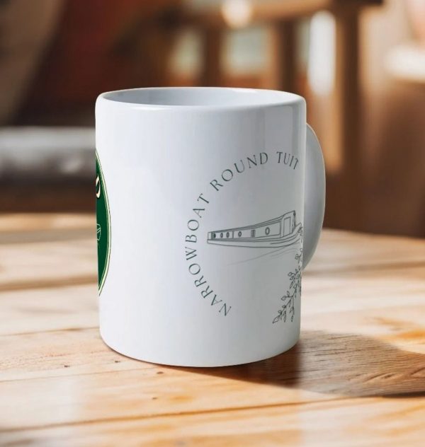 A photo of a white ceramic mug