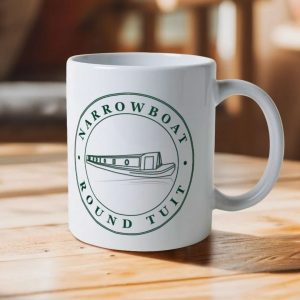A photo of a white ceramic mug