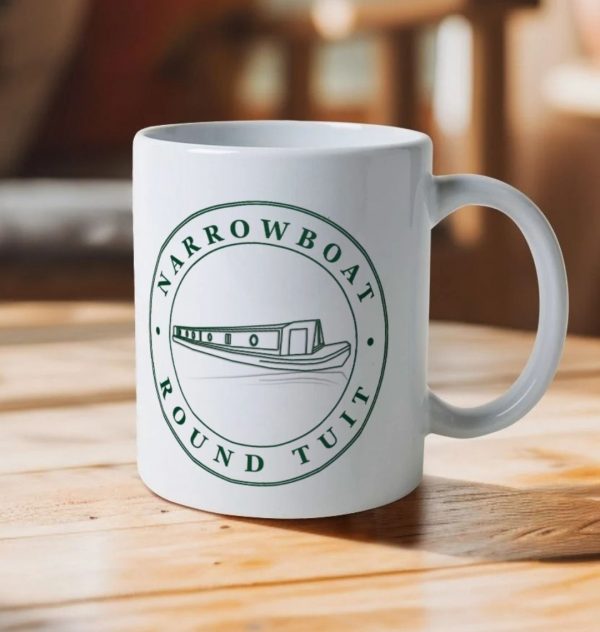 A photo of a white ceramic mug