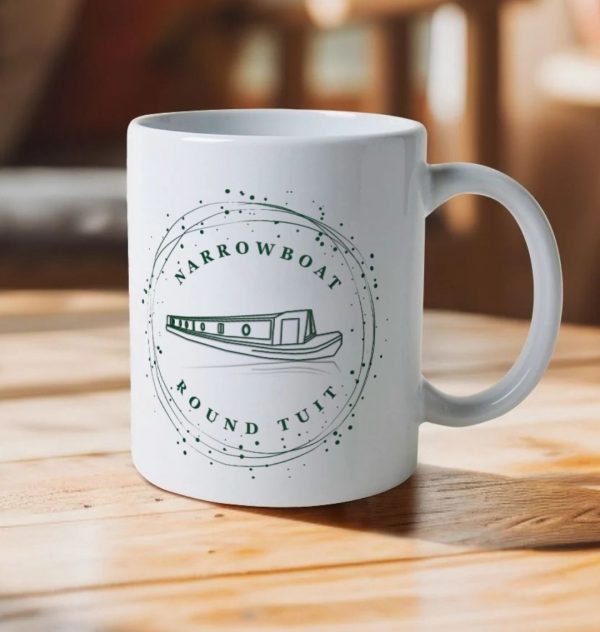 A photo of a white ceramic mug