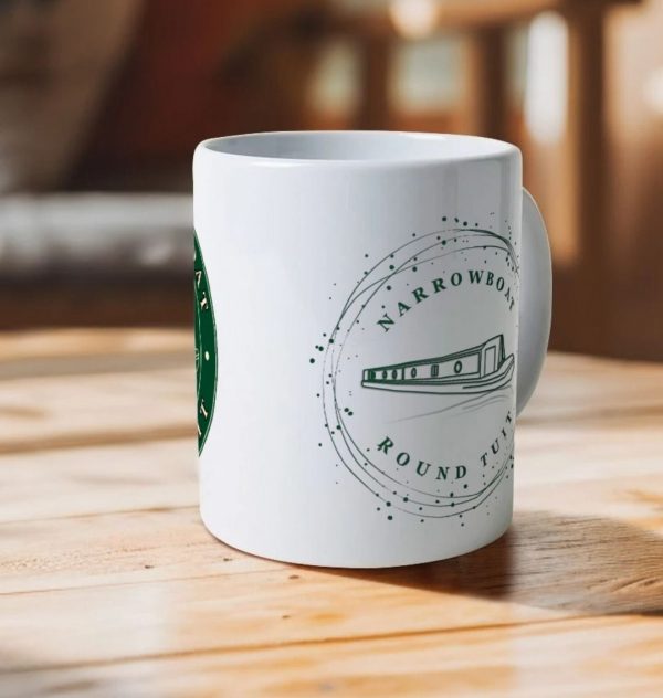 A photo of a white ceramic mug